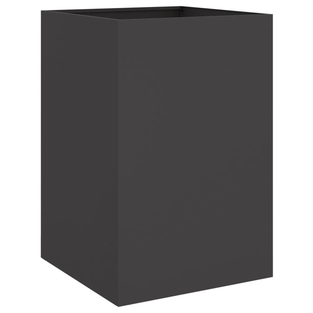 fekete hidegen hengerelt acél növénytartó 52x48x75 cm (841583)
