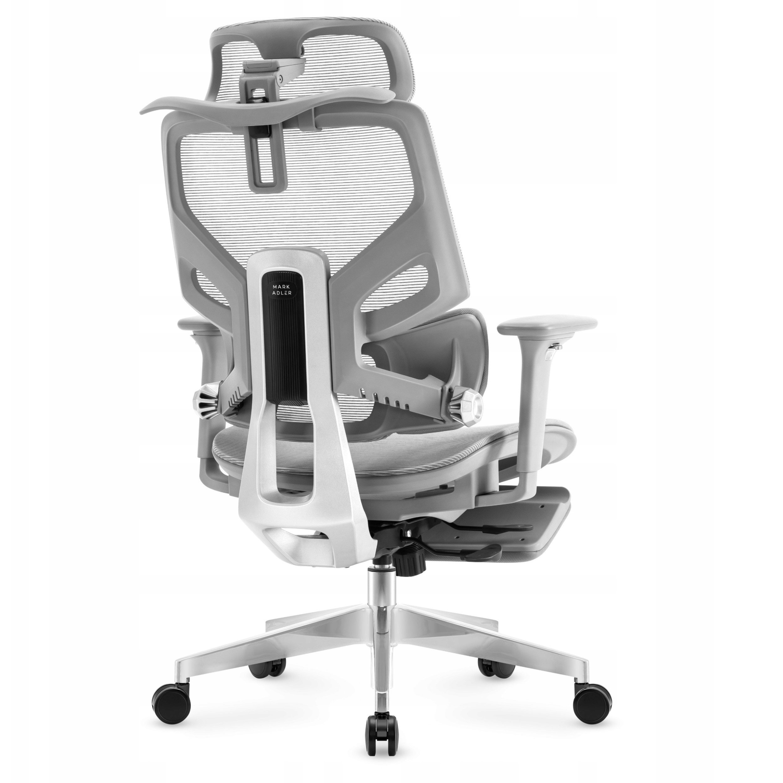 Irodai Prémium Szék, Hálós Ergonomikus Lábtartóval Szürke. (MA-EXPERT 8.7 GREY MESH)