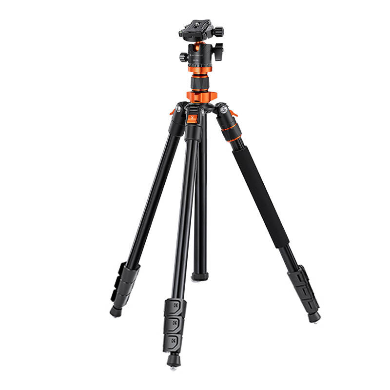 K&F Concept KF09.087V5 Kamera állvány (Tripod) + Gömbfej - Fekete (KF09.087V5)