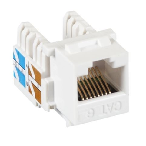 Nikomax Keystone betét UTP, CAT6a, RJ45/8P8C, T568A/B, NETLAN (EC-UKJ-UE2-WT-10) (EC-UKJ-UE2-WT-10)