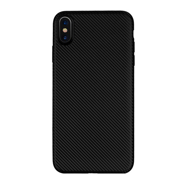 Szilikon telefonvédő (karbon minta) FEKETE [Apple iPhone XR 6.1] (5996457812240)