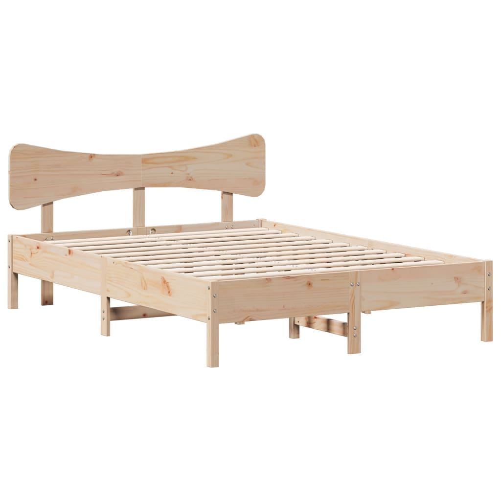 tömör fenyőfa ágy matrac nélkül 135 x 190 cm (3328247)