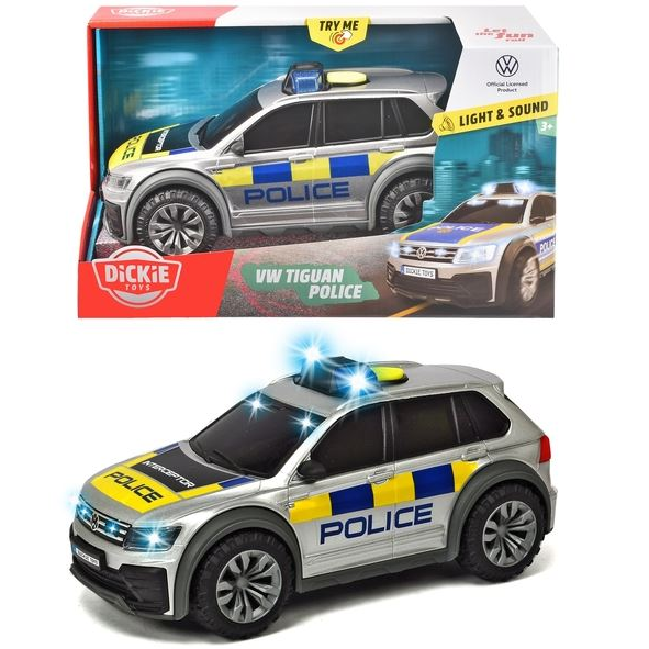 Dickie Volkswagen Tiguan nemzetközi rendőrautó fénnyel és hanggal (203714013038)