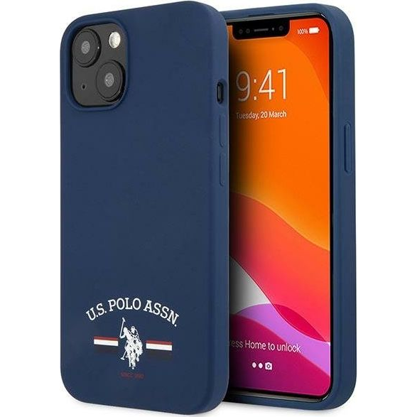 US Polo Silicone Collection iPhone 13 Mini Telefon tok - Kék (USHCP13SSFGV)