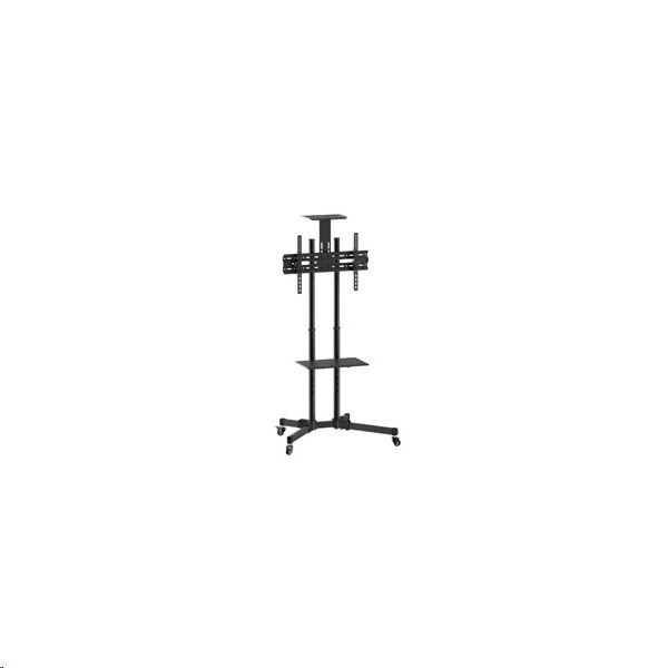 Equip TV/monitor állvány 37"-70" álló, dönthető, állítható magasság, max.:50kg, fekete-szürke (650603) (650603)