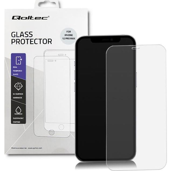  Qoltec QOLTEC 52132 Hartowane szkło ochronne PREMIUM do iPhone 12 Max PRO