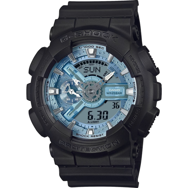 Casio G-Shock GA-110CD-1A2ER Мъжки аналогово-цифров часовник, черен