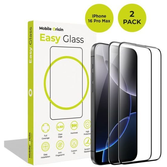Hybridné sklo Mobile Origin pre Apple iPhone 16 Pro Max 2 ks