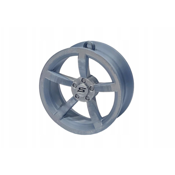 Zawieszka Slide Felga 05 Silver 70mm Brelok Bombka Świąteczna
