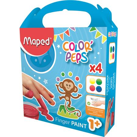 Maped 812510 Ujjfesték alap színek 80 g (4 db) (812510)