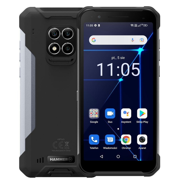 myPhone Hammer Construction 6/128GB Dual SIM Okostelefon - Fekete/Ezüst