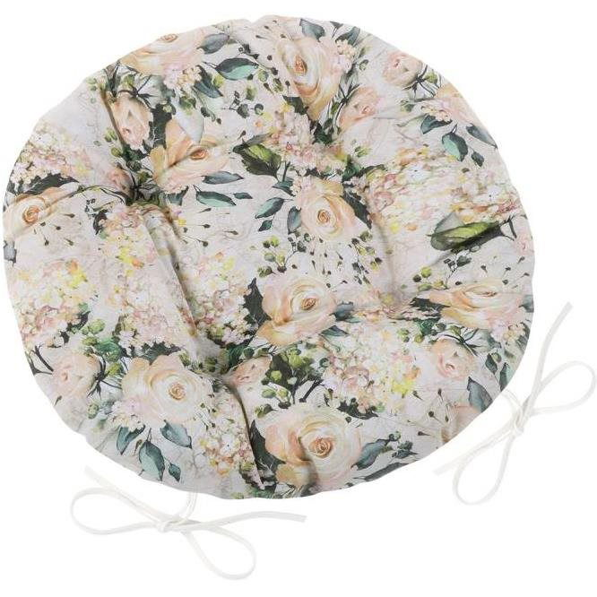 Bellatex EMA round quilted - diameter 40 cm - vanilla rose (6048)