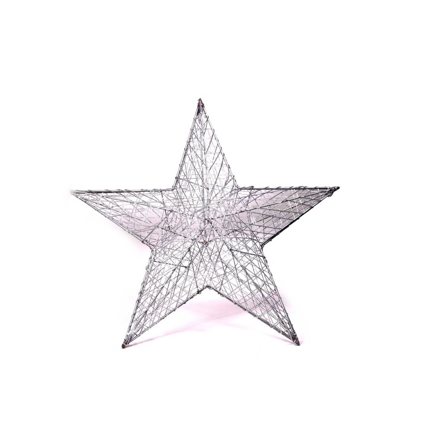 Iris Csillag Dekoráció 52cm - Ezüst (190-10)