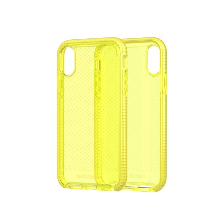 Tech21 T21-6517 Evo Check Purley Apple iPhone XR Hátlapvédő tok - Sárga (T21-6517)