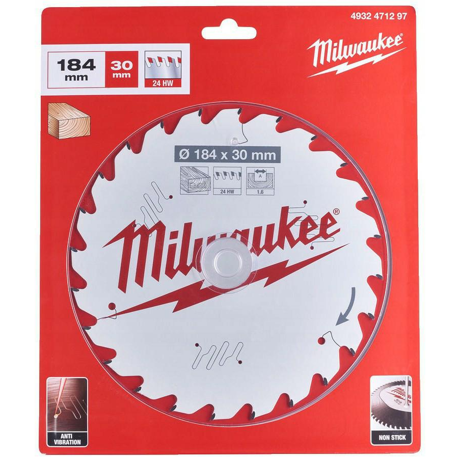 Milwaukee 4932471297 Körfűrészlap - 184x30x1,6 mm, Fogszám: 24 db (4932471297)