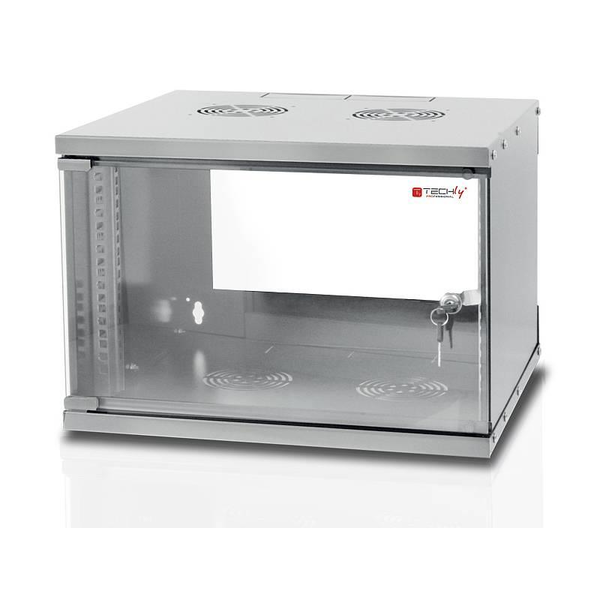 Techly I-CASE EL-1006G32 stativ 6U Vægmonteret stativ Grå
