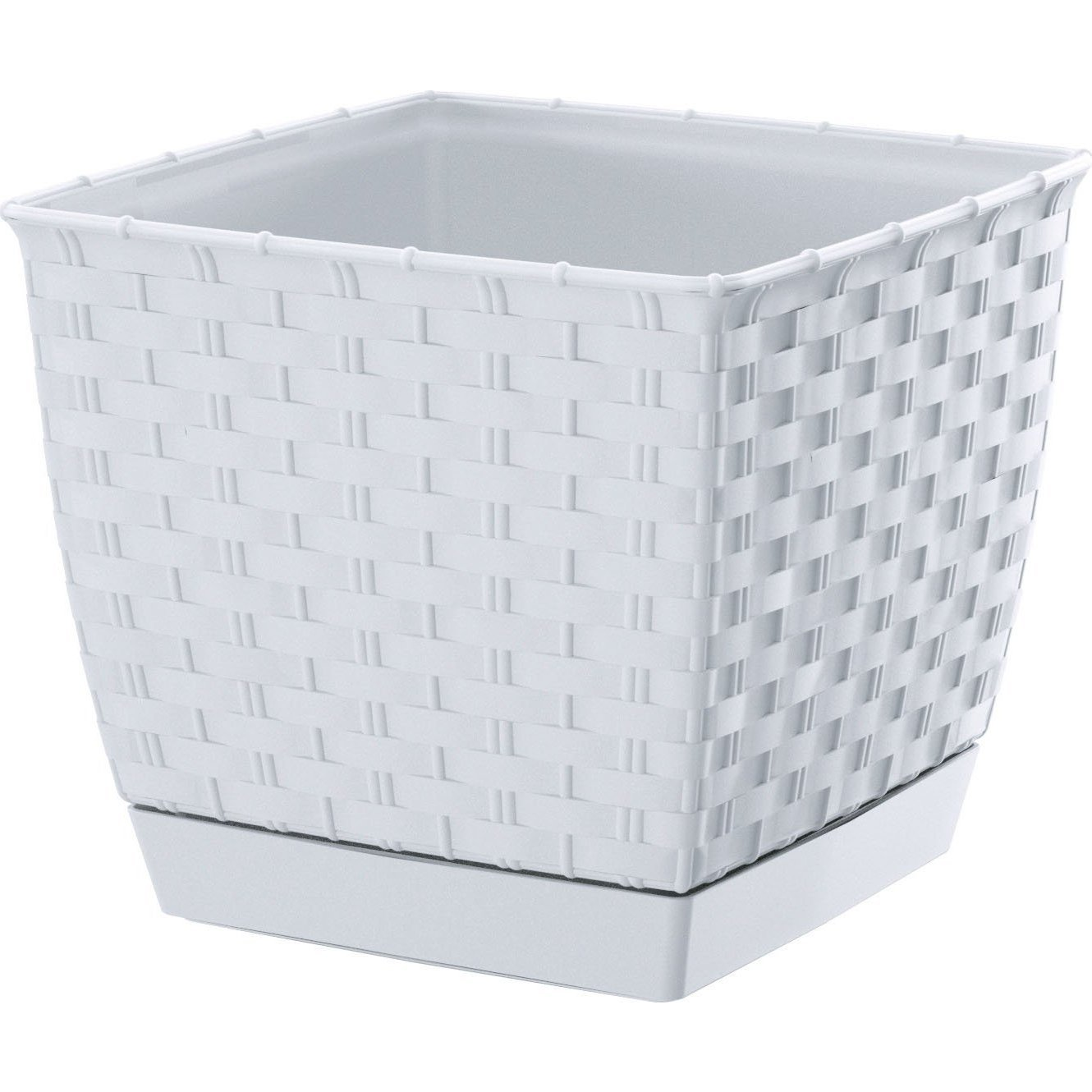 Virágcserép 165 x 142 Mm Fehér RATOLLA Square Prosperplast DRLK165-S449 (DRLK165-S449)