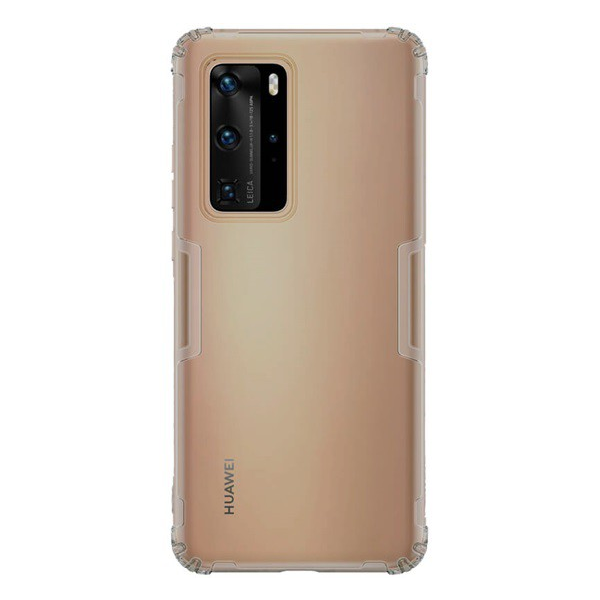 NILLKIN NATURE szilikon telefonvédő (közepesen ütésálló, légpárnás sarok, 0.6 mm, ultravékony) SZÜRKE [Huawei P40 Pro 5G] (5996457948987)