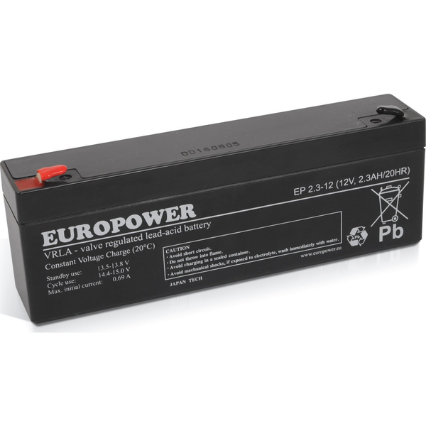  Europower Akumulator 12V 2.3Ah AGM Europower EP2.3-12