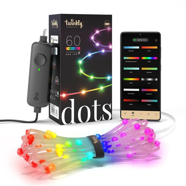 Коледна смарт крушка, 60 LED, RGB цвят, 3m, програмируема, Twinkly