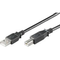 MicroConnect Kabel USB A-B 2.0, 3m, črn 480Mbps