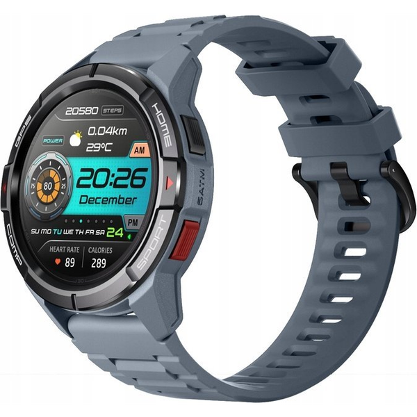 Mibro GS Active Smartwatch, 1,3-инчов AMOLED екран, 400mAh батерия, 5ATM водоустойчив, сив, 22 mm