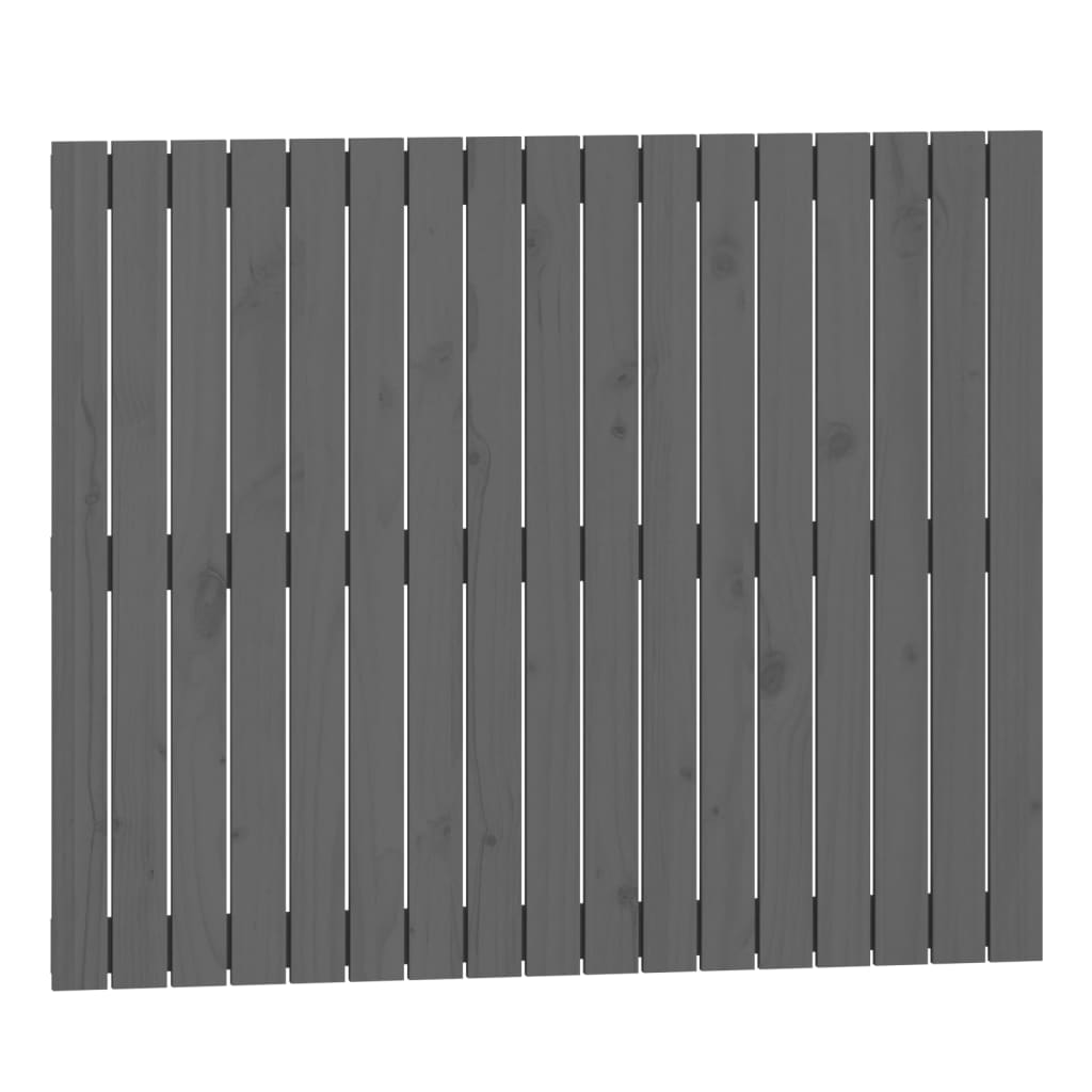 szürke tömör fenyőfa fali fejtámla 108x3x90 cm (824875)