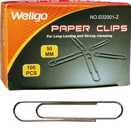 Wellgo HBA0147 Gemkapocs 50mm - Ezüst (100db) (10147/11485/HBA0147)