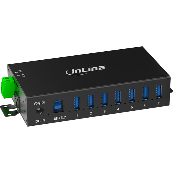 InLine 35396B hub de interfaz USB 3.2 Gen 1 (3.1 Gen 1) Type-B 5000 Mbit/s Negro