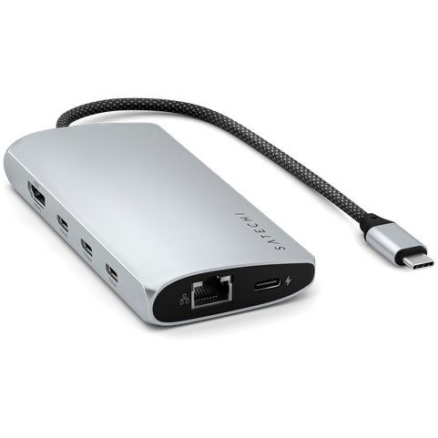 Satechi USB-C MultiPort adapter 8K Ethernet V3 - Ezüst (ST-P8KES)