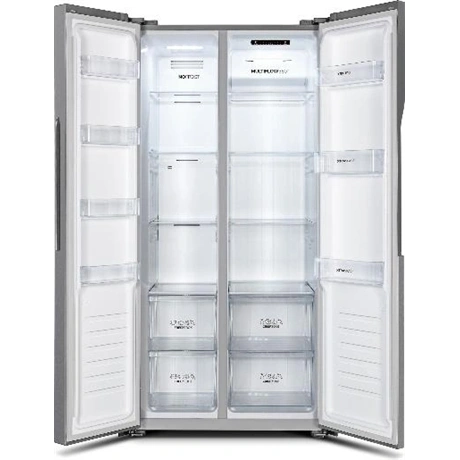 Gorenje NRS8182KX side-by-side køle-fryseskab Fritstående 441 L Grå, Metallic