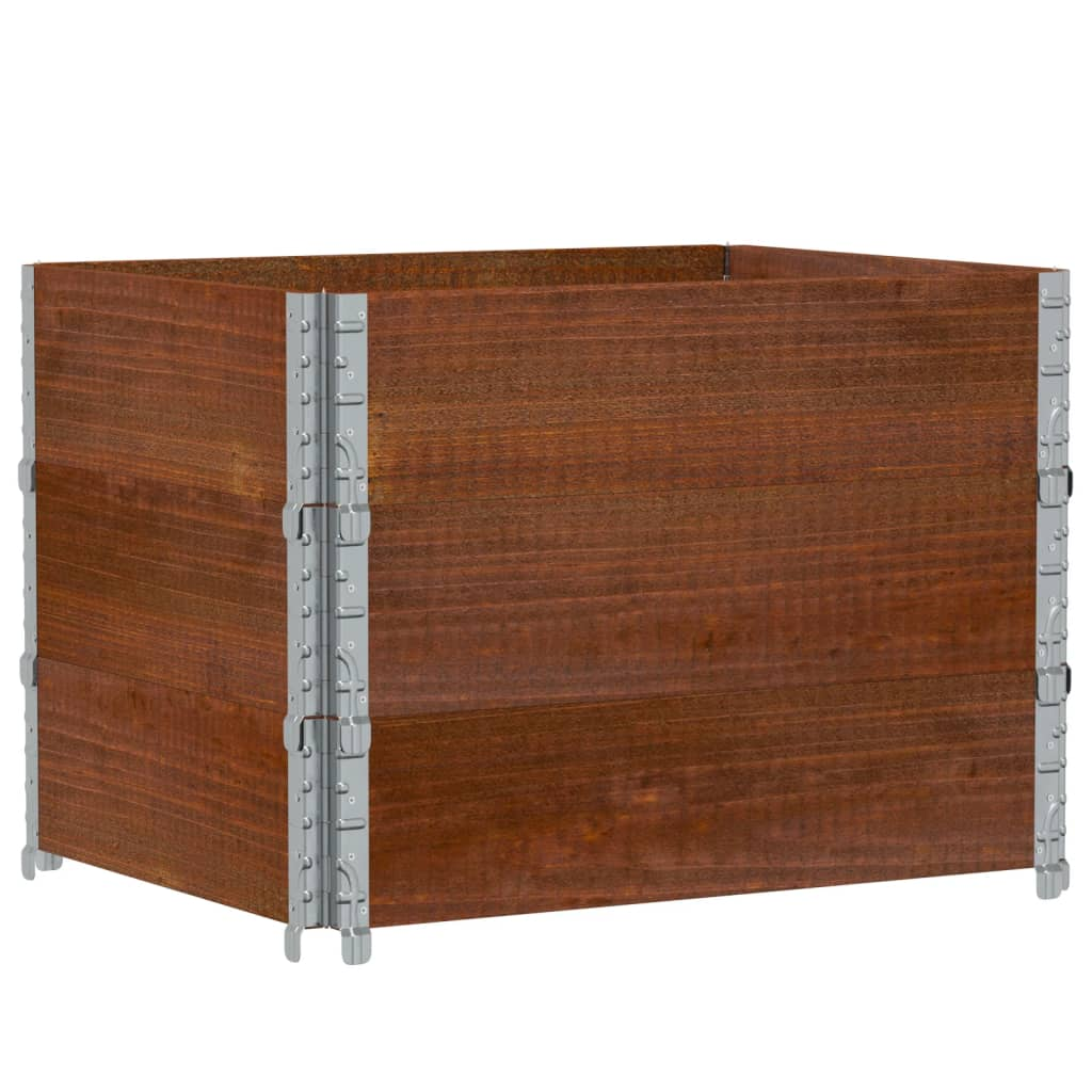 barna tömör fenyőfa kerti növénytartó 80 x 60 cm (3295422)