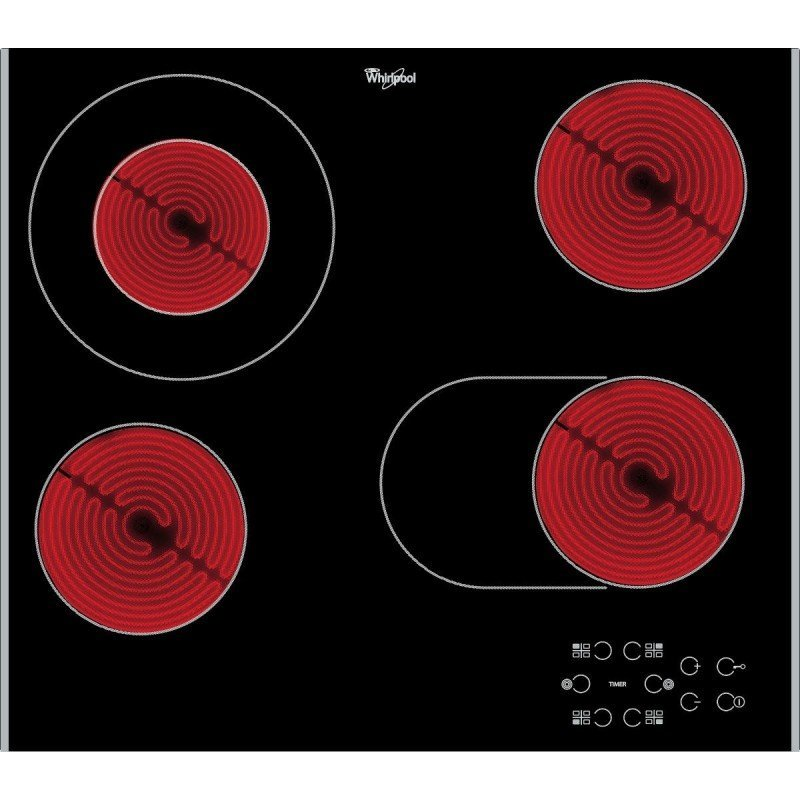 Whirlpool AKT 8210 LX Fekete Beépített Kerámia 4 zóna (AKT 8210 LX)