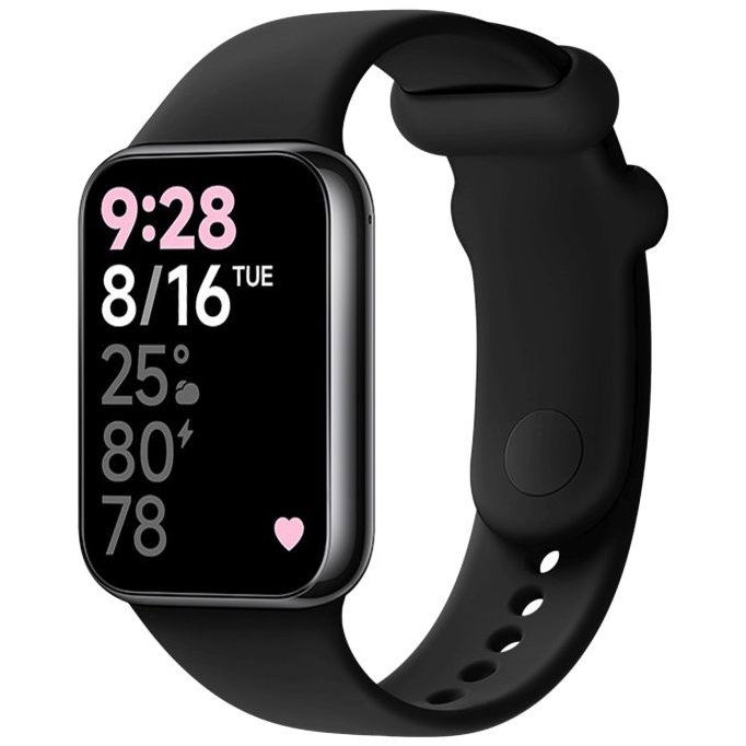 FIXED Silicone Strap Xiaomi Redmi Watch 5 / 4 Smart Band 9 Pro / 8 Pro - fekete (FIXSSTB-1239-BK)