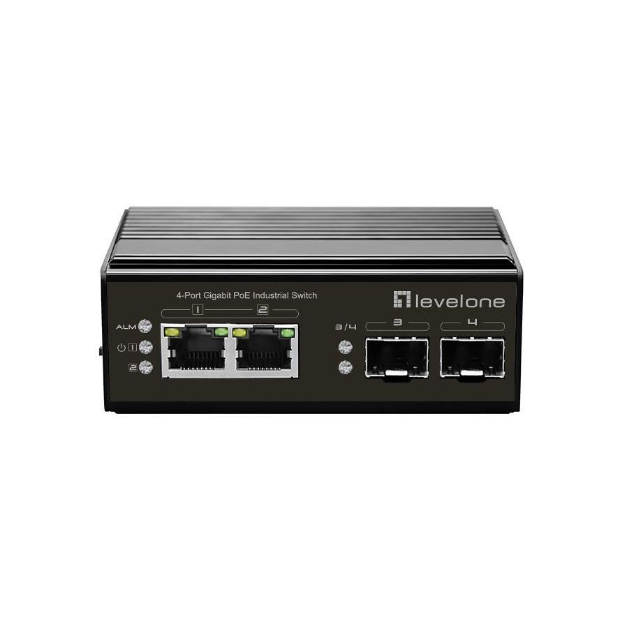 LevelOne IGP-0432 hálózati kapcsoló Beállítást nem igénylő (unmanaged) Gigabit Ethernet (10/100/1000) Ethernet-áramellátás (PoE) támogatása Fekete (IGP-0432)
