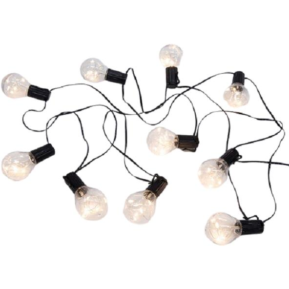 Solight kültéri fényfüzér 10 micro LED izzóval, 3 m, 3×AA (1V270)