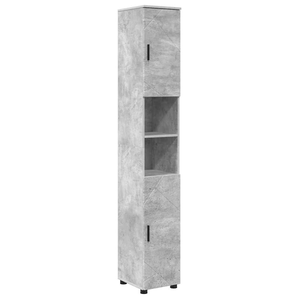 Dulap de baie înalt Gri beton 30 x 35 x 192 cm Lemn compozit