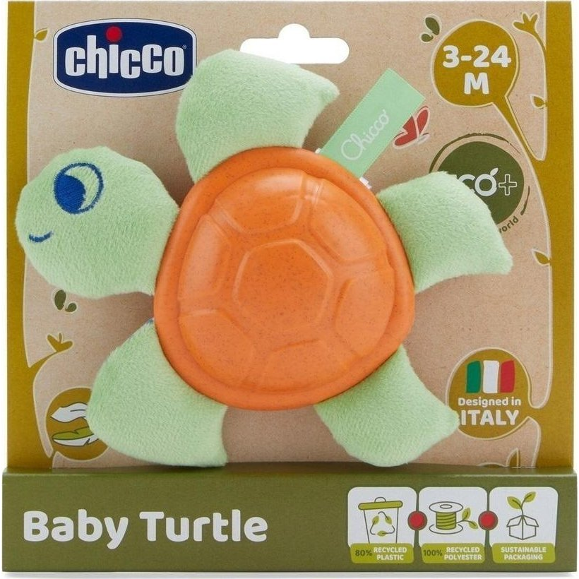 Chicco bébiteknős ECO+ rágókás textiljáték (11119)