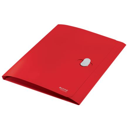 Leitz Recycle karbonsemleges zárható 3-pólyás mappa piros (46220025) (Leitz46220025)