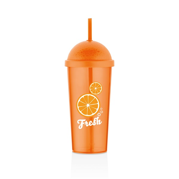 IRIS L-0088 Fresh Orange pohár szívószállal 700ml (L-00886)