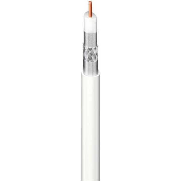 Cable Coaxial Para Tv De Cobre Malla Aluminio  Blanco 100m Televes 2128