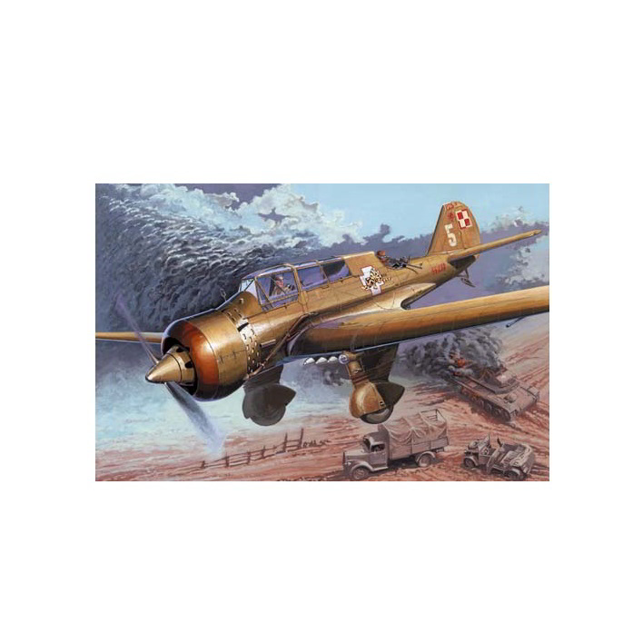 Mirage Hobby PZL-23B Karaś repülőgép műanyag modell (1:48) (MMH-481305)