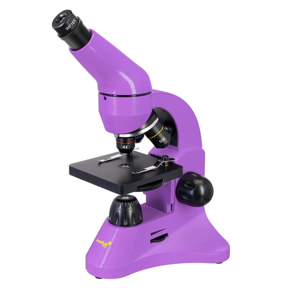 Levenhuk 64-1280X oktató mikroszkóp készlet könyvvel Rainbow 50L PLUS Ametiszt (70240) (70240)