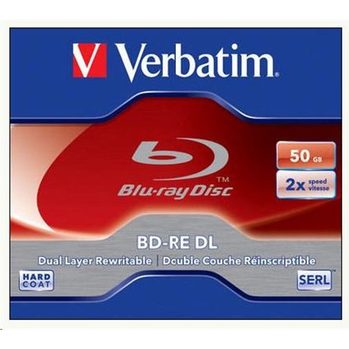 Verbatim BD-RE DL 50GB Pack Jewel Case 1 stk