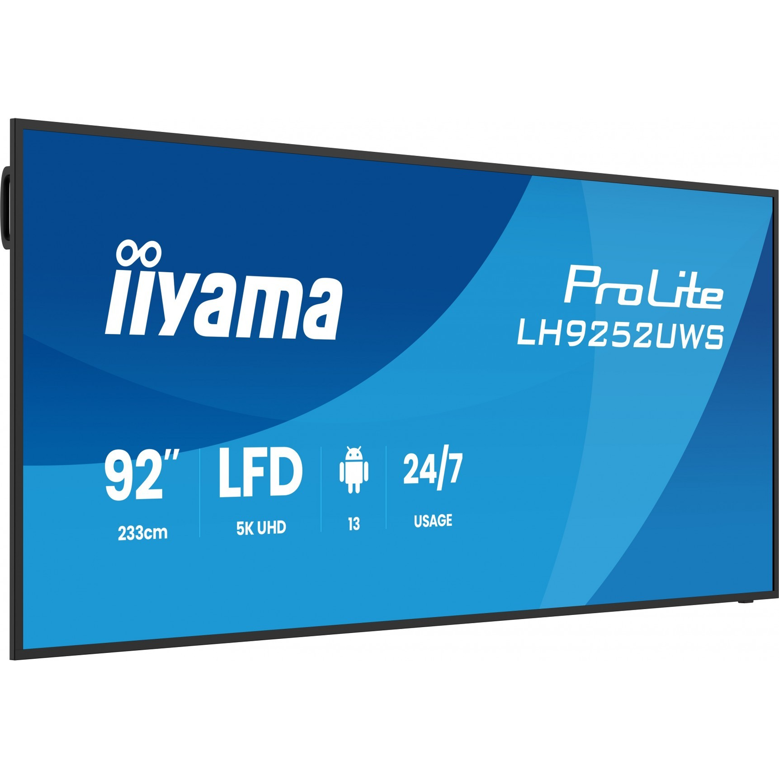 iiyama 92"W LCD 5K UW5K 21:9 VA 500 cd/m² Dizajn stánku 2,34 m (92") Wi-Fi 500 cd/m² Zabudovaný procesor Android 24/7