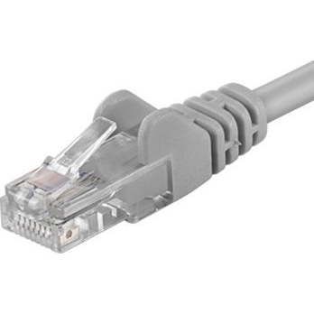 UTP пачкорд кабел RJ45-RJ45 категория 6, 2 м, сив, изцяло меден, 26AWG
