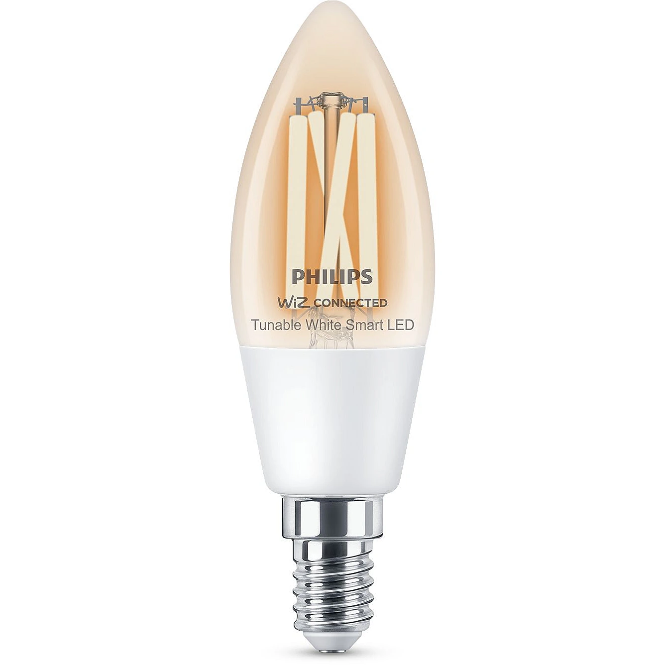 Philips Smart filament LED C35 izzó 40W 470lm 6500K E14 - Szabályozható Fehér (929003017621)