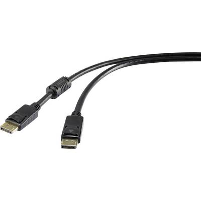 DisplayPort кабел [1x DisplayPort щепсел - 1x DisplayPort щепсел] 1,8 м черен 3840 x 2160 пиксела renkforce (RF-4212201)