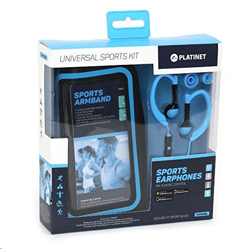 Platinet PM1070BL Sportни слушалки с микрофон, сини