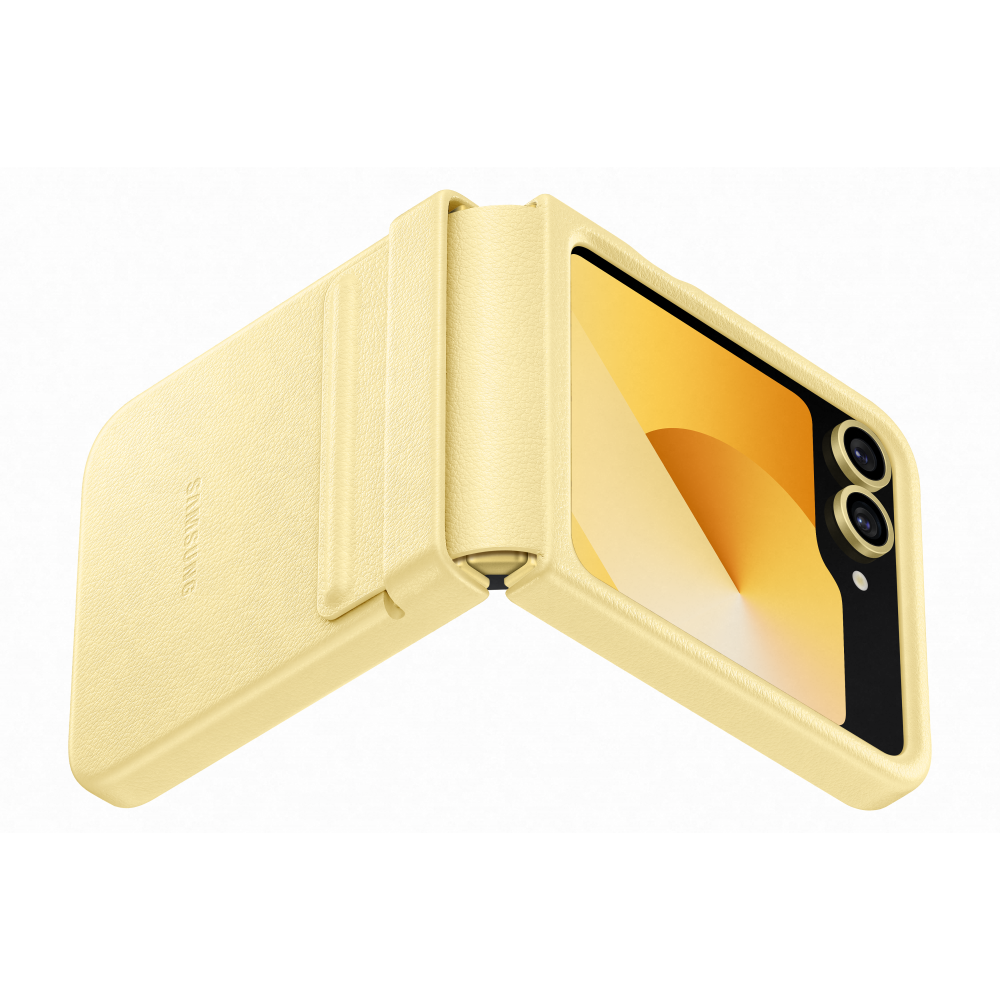 Samsung Flip 6 bőr hátlap, Sárga (OSAM-EF-VF741PYEG)